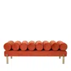 Eichholtz Oxley Bench In Savona Orange Velvet