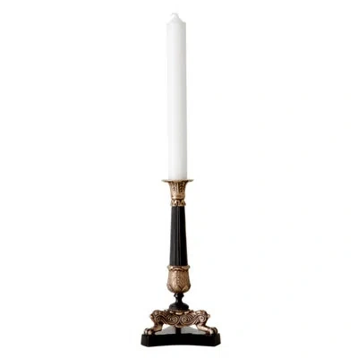 Eichholtz Perignon Metal Candlestick In Vintage Brass