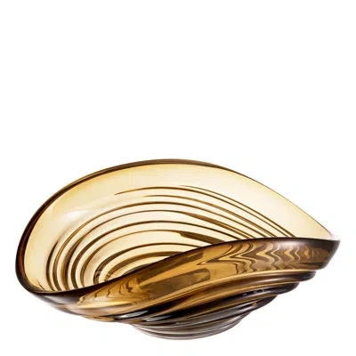 Eichholtz Pheadra Handmade Glass Decorative Bowl In Brown