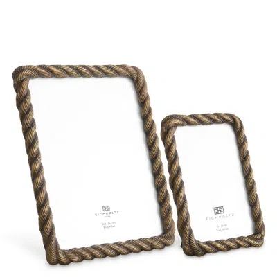 Eichholtz Picture Frame Corwyn Antique Brass Finish Set Of 2 In Brown