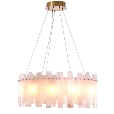 Eichholtz Pizzorni 12 - Light Drum Chandelier In Antique Brass