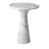 Eichholtz Pompano Low Side Table In White Carrera Marble