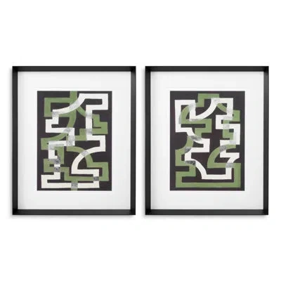 Eichholtz Print Window Trellis By Michael Willett Set Of 2 In Multi