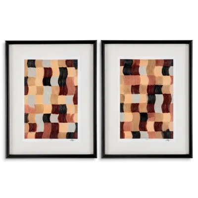 Eichholtz Prints Sun Baked Mosaïc By Grace Popp Set Of 2 In Multi