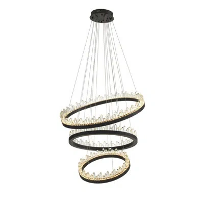 Eichholtz Randall 3 Light Chandelier In Gold,black