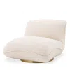 Eichholtz Relax Swivel Chair In Bouclé Cream