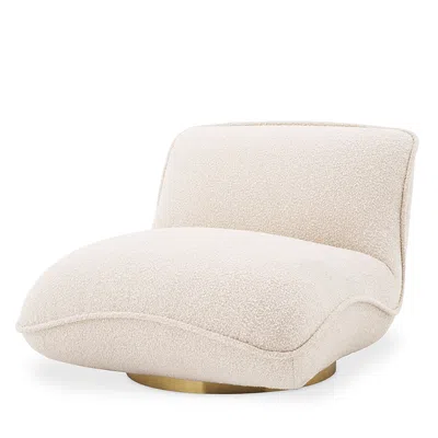 Eichholtz Relax Swivel Chair In Bouclé Cream
