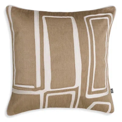 Eichholtz Ribeira Viscose Throw Square Pillow Cover & Insert In Beige,white