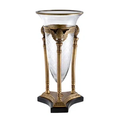 Eichholtz Rothschield Gold 20" Glass Table Vase