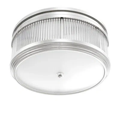 Eichholtz Rousseau 4-light 16" Flush Mount In Silver