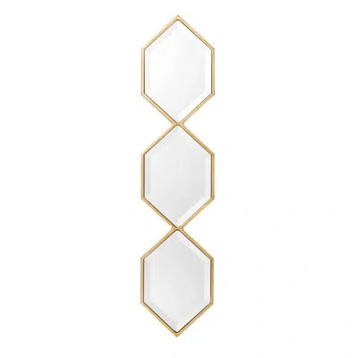 Eichholtz Saronno Slim Wall Modern & Contemporary Beveled Accent Mirror In Gold