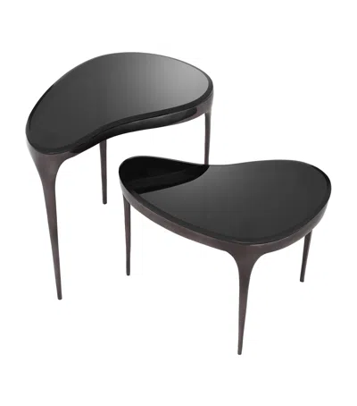 Eichholtz Set Of 2 Zena Side Tables In Black