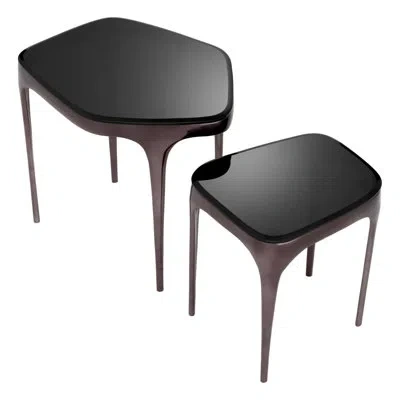Eichholtz Side Table Deacon Set Of 2 In Black