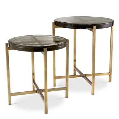 Eichholtz Side Table Haymann Set Of 2 In Black