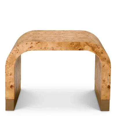 Eichholtz Side Table Quinton Light Brown Mappa Burl Veneer
