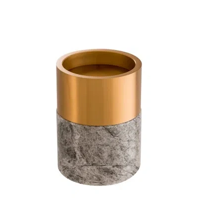 Eichholtz Sierra 3 Piece Stone Hurricane Set In Gray,gold