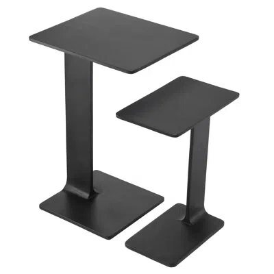 Eichholtz Smart Pedestal Nesting Tables In Black