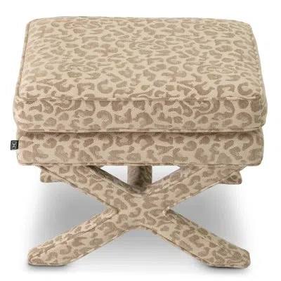 Eichholtz Stool Cordoba Harley Leopard Beige In Neutral