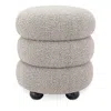 Eichholtz Stool Tulum In Boucle Gray In Boucle Grey