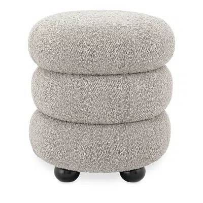 Eichholtz Stool Tulum In Boucle Gray In Boucle Grey