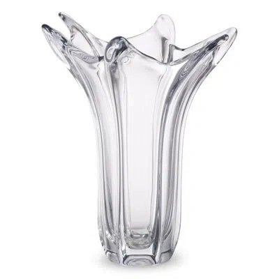 Eichholtz Sutter Handmade Handblown Glass Table Vase In Clear