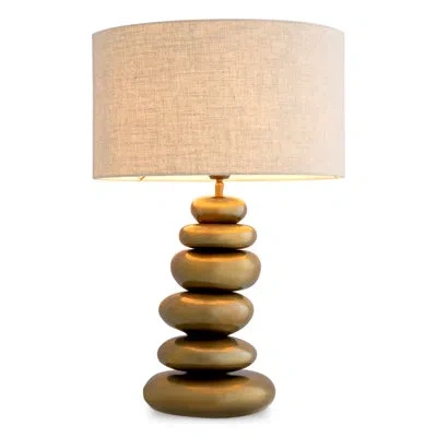 Eichholtz Table Lamp Kallisto Vintage Brass Finish Incl Shade In Gold