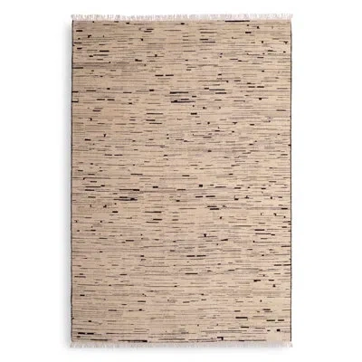 Eichholtz Talitha Rectangle Wool Area Rug In Black/ivory In Black,ivory