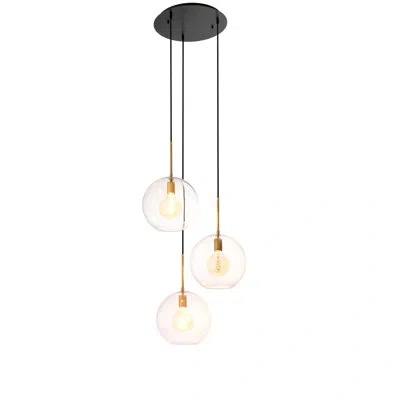Eichholtz Tango 3-light Pendant Light In Antique Brass,bronze