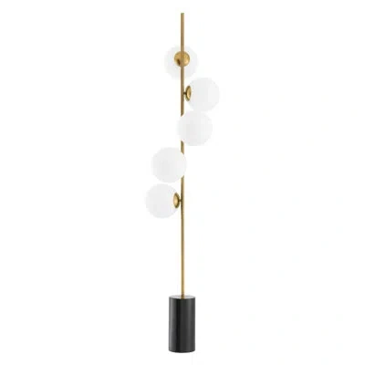 Eichholtz Tempo Floor Lamp In Antique Brass,white