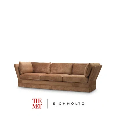 Eichholtz The Met X  101.57" Velvet Flared Arm Sofa In Wray Copper