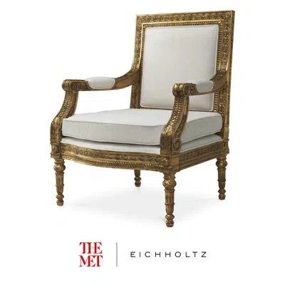 Eichholtz The Met X  28.15" Wide Armchair In Sentier Cream