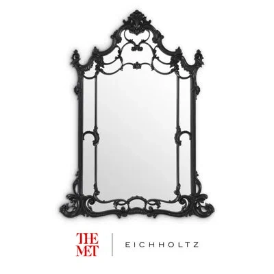 Eichholtz The Met X  Arch Metal Wall Mirror In Black