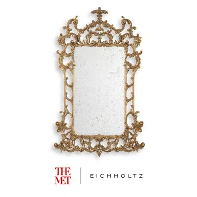 Eichholtz The Met X  Arch Metal Wall Mirror In Gold;antique Gold