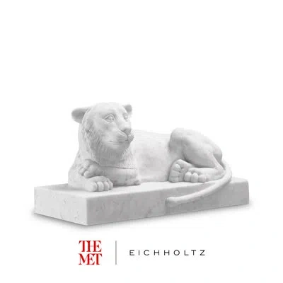 Eichholtz The Met X  Handmade Animals Figurine In White;white Marble