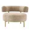 Eichholtz Thompson Chair In Lyssa Sand Brushed Brass Finish