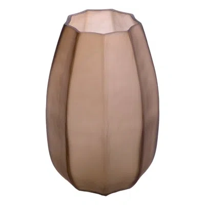 Eichholtz Tiara Handmade Handblown Glass Vase In Brown