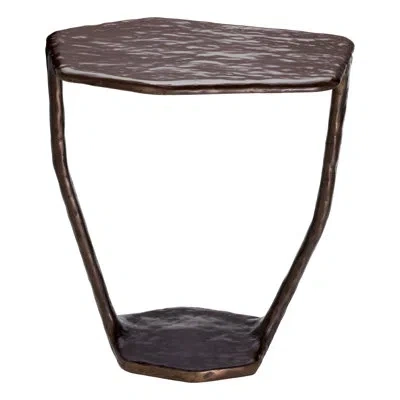 Eichholtz Tigra Floor Shelf End Table With Storage In Bronze