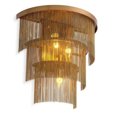 Eichholtz Tissot Flush Mounted Sconce In Antique Brass