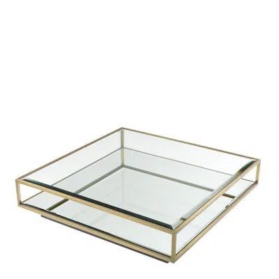 Eichholtz Tortona Pedestal Coffee Table In Brass