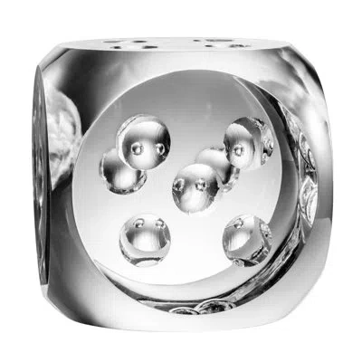 Eichholtz Tradizone 2 Piece Tradizone Glass Dice Sculpture Set In Clear
