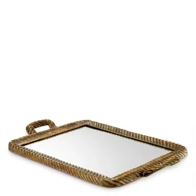 Eichholtz Tray Montmartre Vintage Brass Finish In Gold