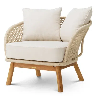 Eichholtz Trinity Teak Outdoor Lounge Chair In Natural Teak