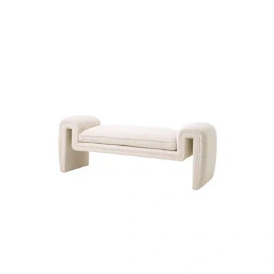 Eichholtz Upholstered Bench In White