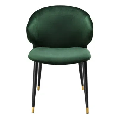 Eichholtz Volante Velvet Arm Chair In Roche Dark Green