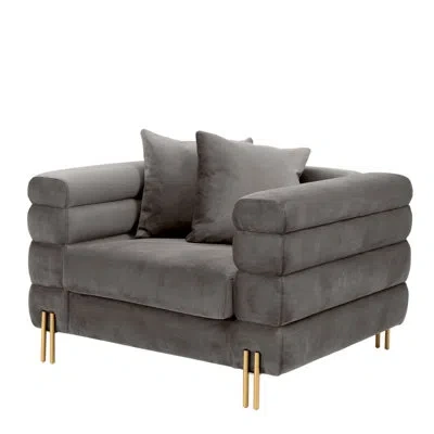 Eichholtz York 44.09'' Wide Barrel Chair In Savona Gray