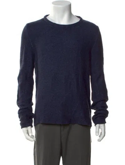 Pre-owned Eidos Cashmere Crew Neck Pullover In Blue