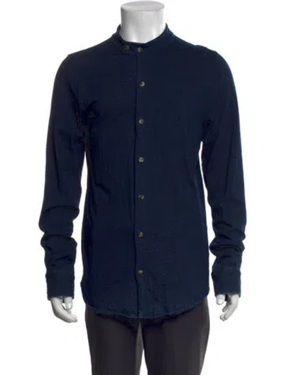 Pre-owned Eidos Long Sleeve Shirt In Blue
