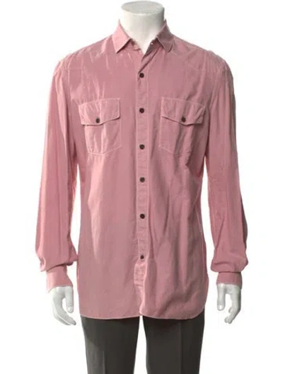 Pre-owned Eidos Long Sleeve Shirt In Pink