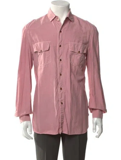 Pre-owned Eidos Long Sleeve Shirt In Pink