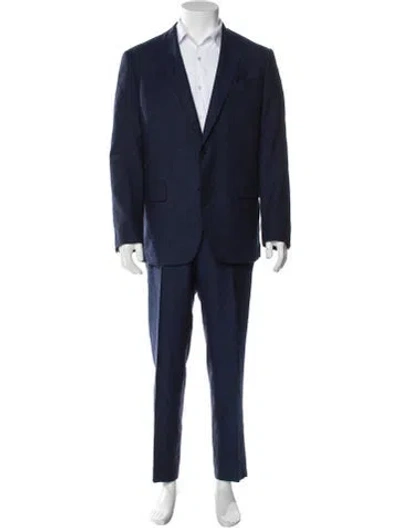 Pre-owned Eidos Silk Two-piece Suit In Blue